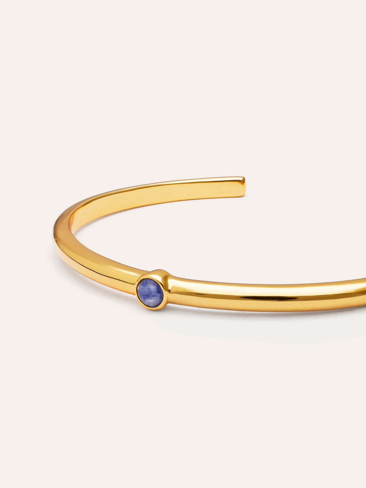 Imagen detalle de Bracciale Rigido Alma Cianite Placcato Oro