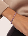 Pulsera Amulet Amatista Acero Baño Oro