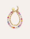 Pulsera Bali Chic Steine Edelstahl mit 18kt Goldbeschichtung