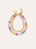Pulsera Bali Chic Steine Edelstahl mit 18kt Goldbeschichtung