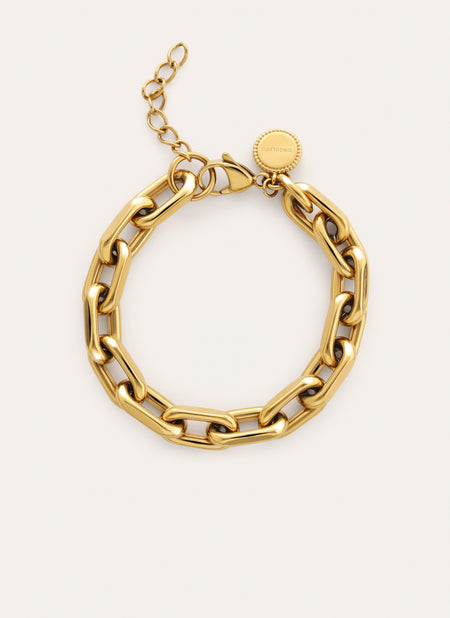 Bracelet Big Link Acier Plaqué Or