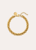 Pulsera Big Rope Acero Baño Oro