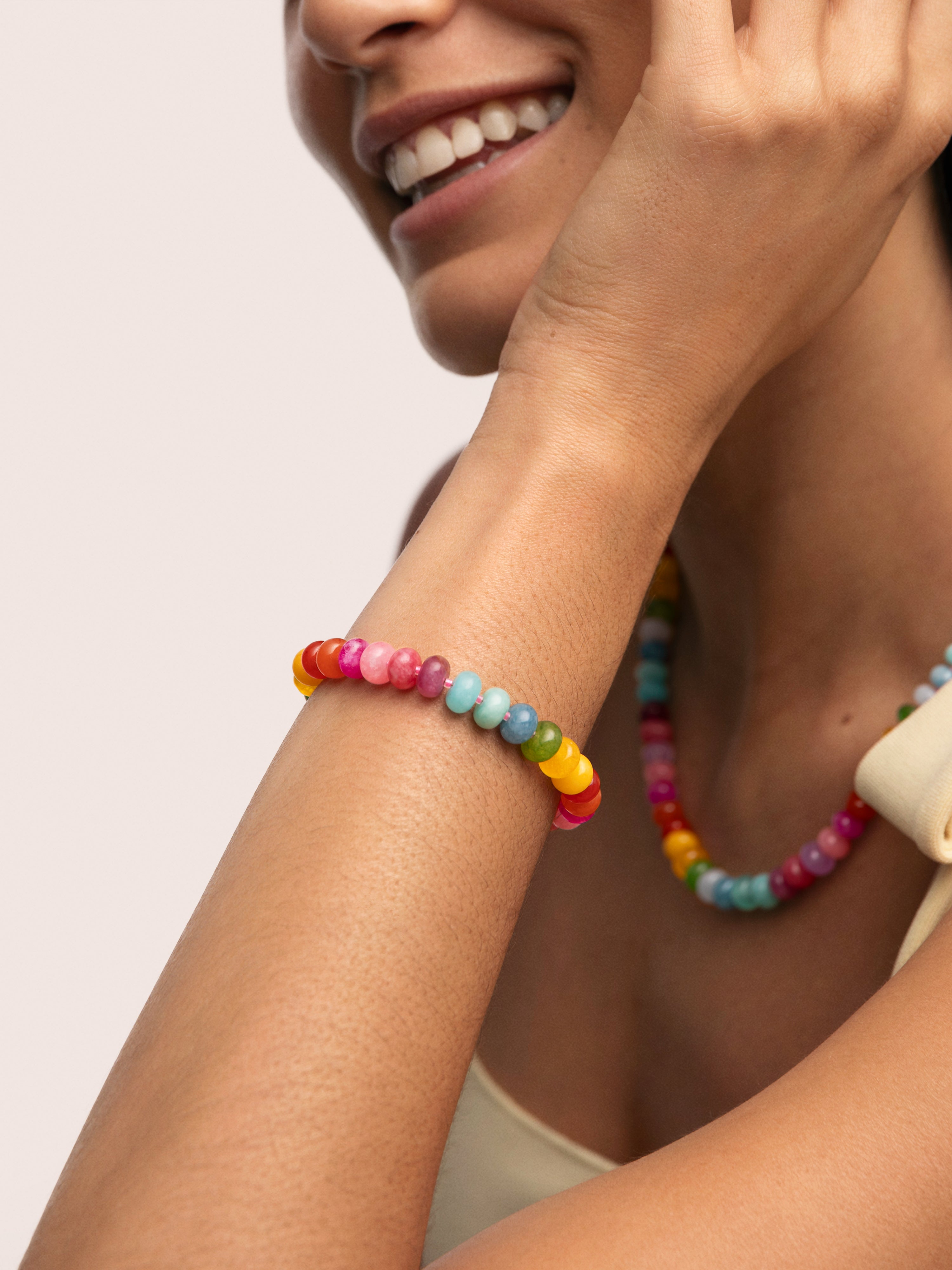 Pulsera Bloom Stones Acero Baño Oro