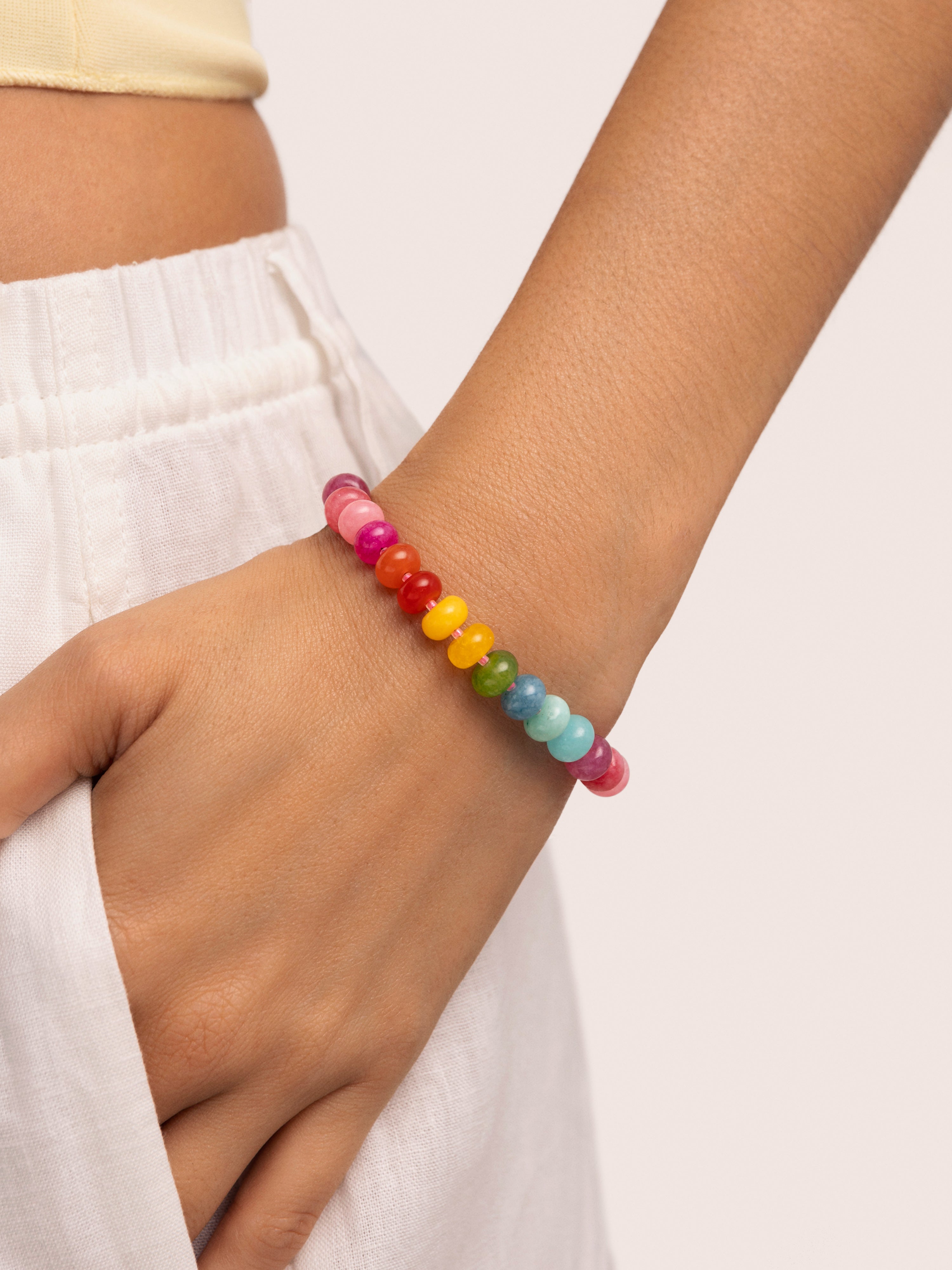 Pulsera Bloom Stones Acero Baño Oro