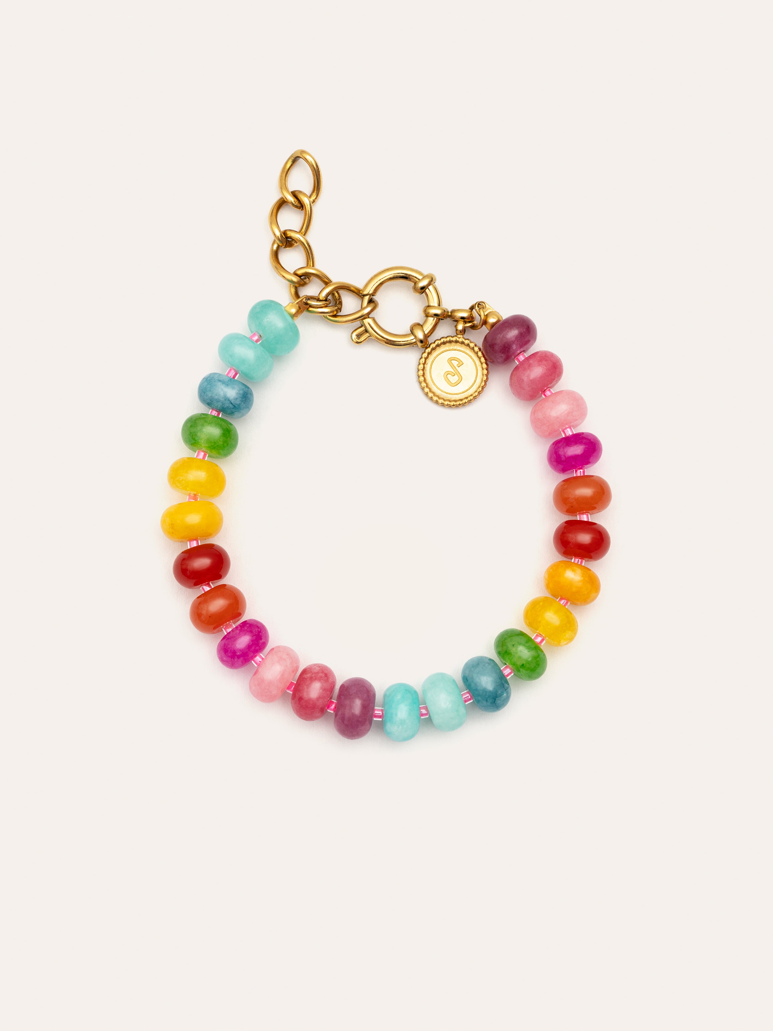 Pulsera Bloom Stones Acero Baño Oro