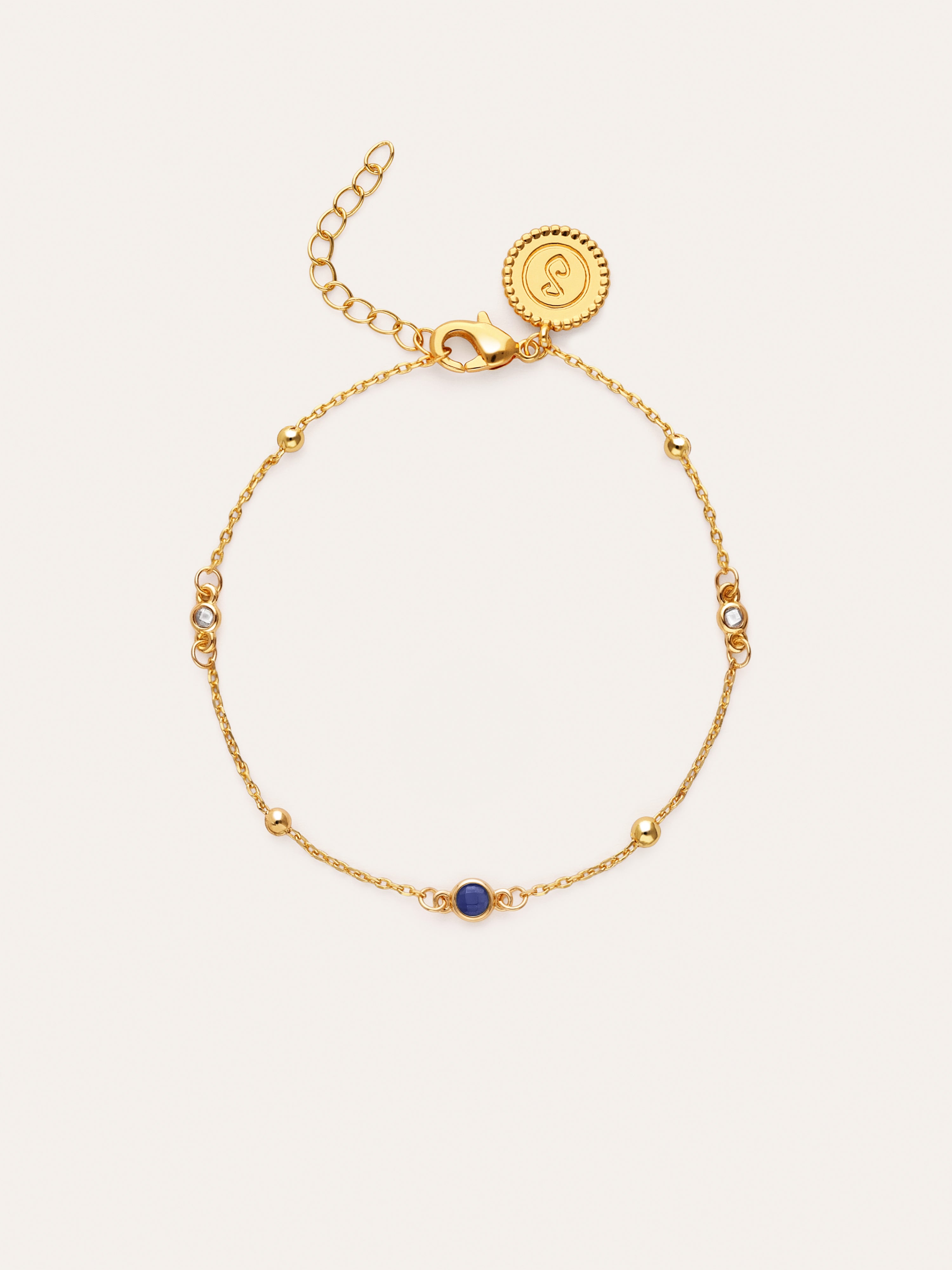 Pulseira Birthstone Banhada a Ouro