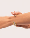 Brazalete Cane Cianita Baño Oro