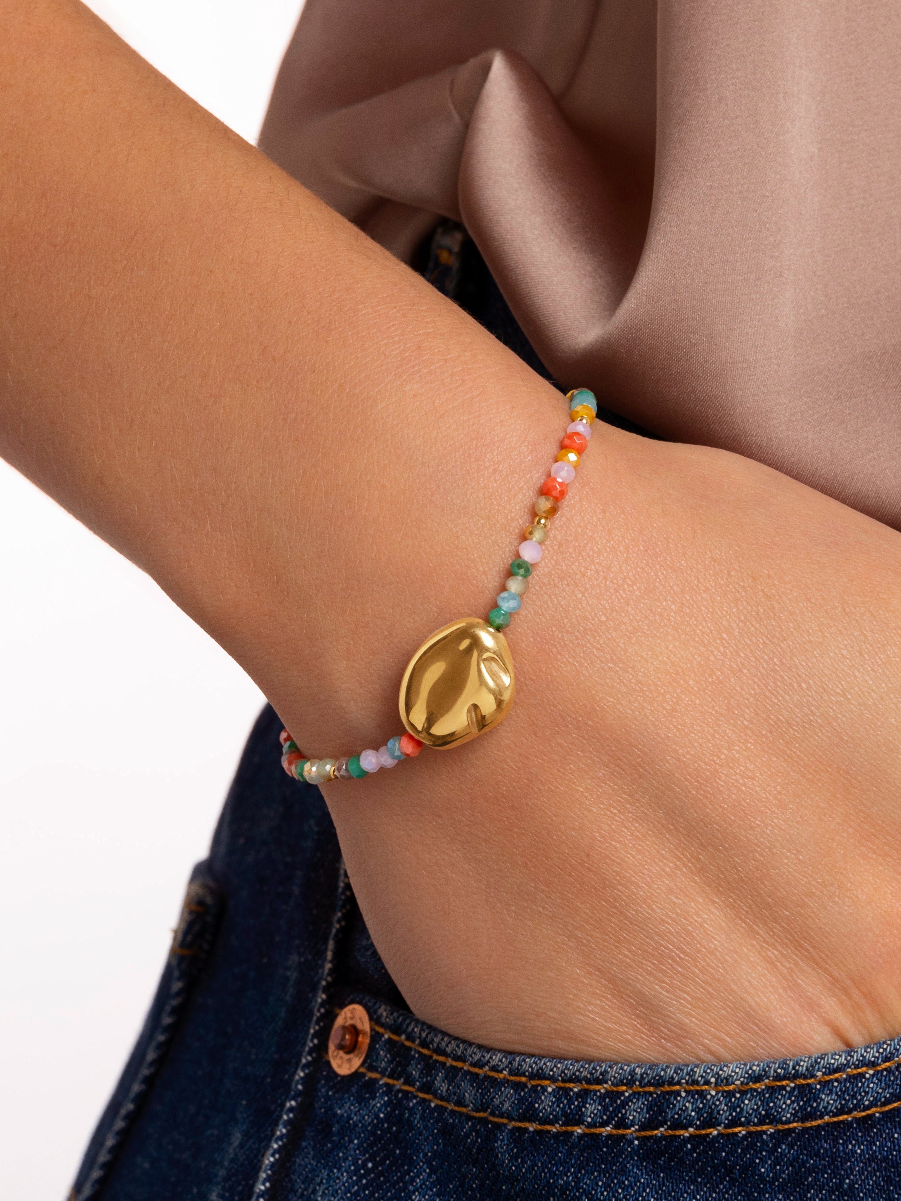 Candy Colors Stainless Steel Gold Bracelet