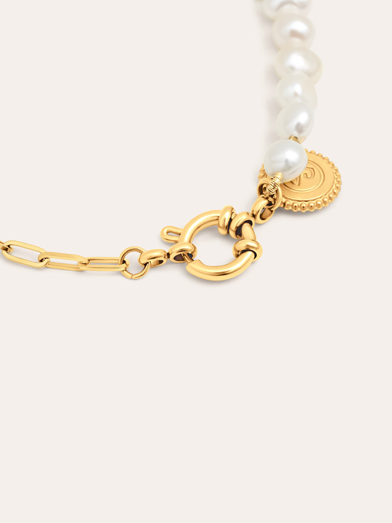 Chic Pearl Armband Edelstahl, vergoldet