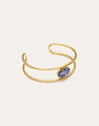 Pulseira Cianita Aço Banho Ouro