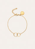 Pulseira Circles Twist Aço Banhada a Ouro