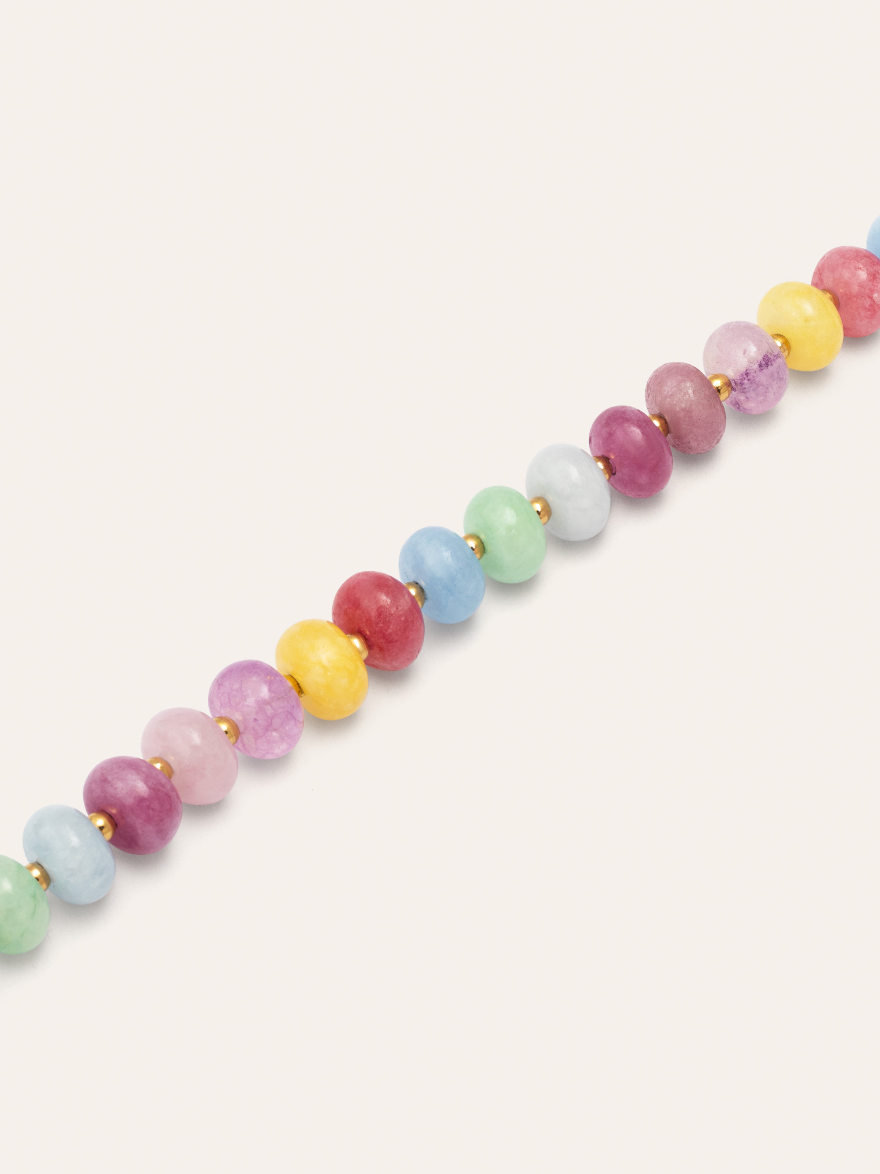 Pulsera Color Stones Acero Baño Oro