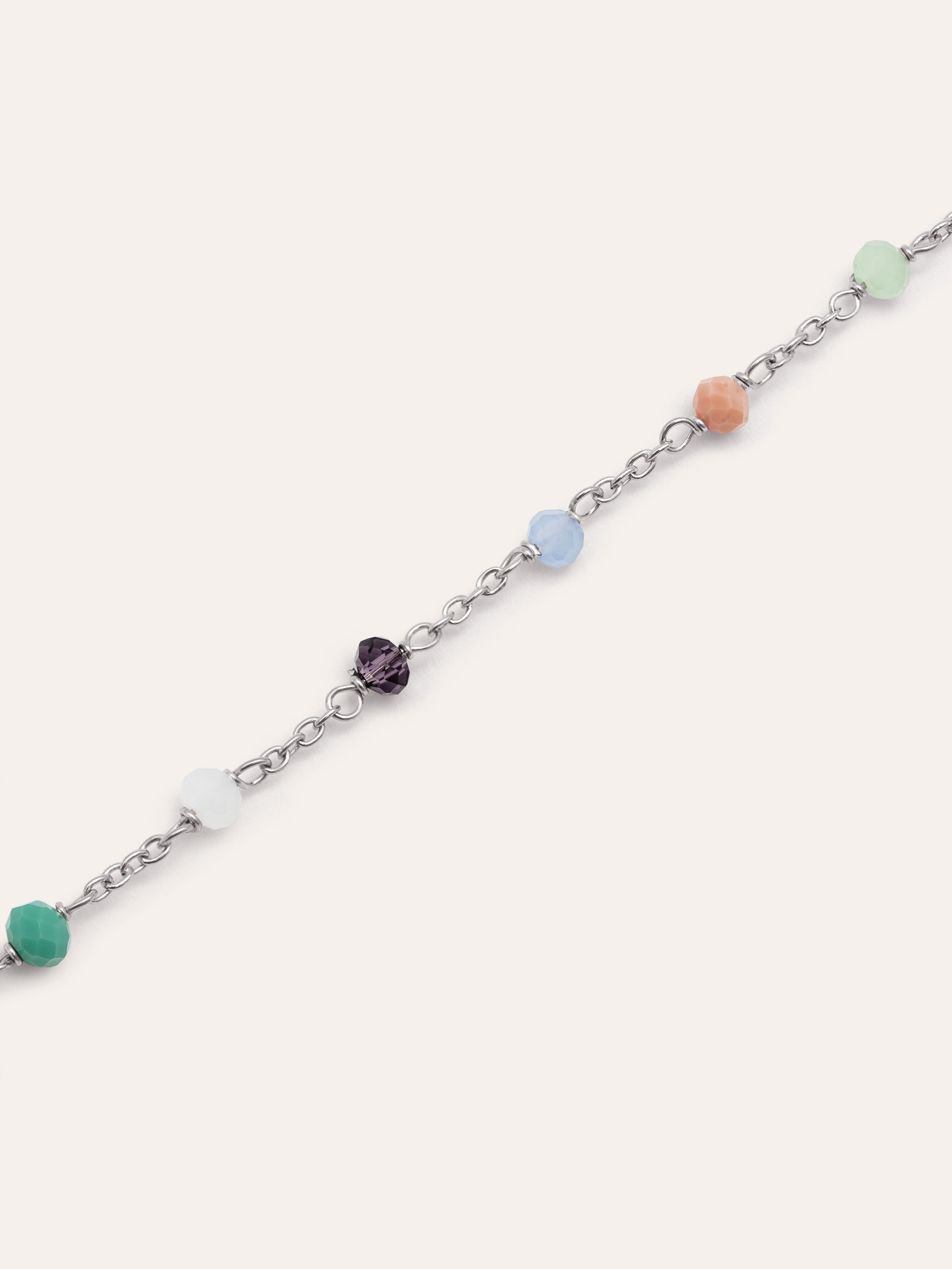 Pulsera Crystals Chain Colors Plata