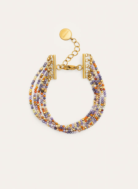 Bracelet Crystals Cleopatra Acier Plaqué Or