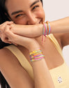Color Rainbow Personalisiertes Armband Edelstahl vergoldet