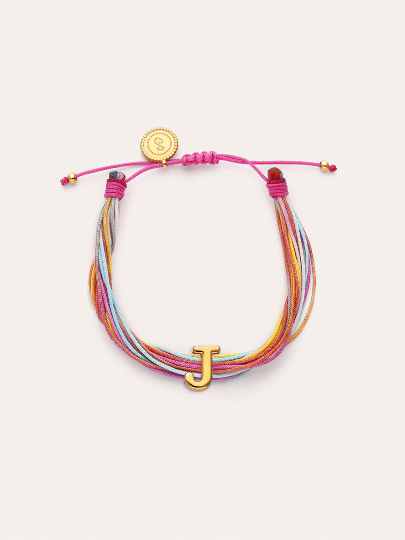 Pulsera Personalizada Color Rainbow Acero Baño Oro
