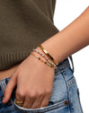 Brazalete Plate Acero Baño Oro