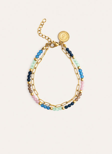 Bracelet Dye Dots Bruma Acier Plaqué Or
