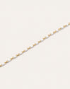 Pulseira Dots Enamel Blanco Aço Banho de Ouro