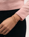 Pulsera Double Glam Acero Baño Oro