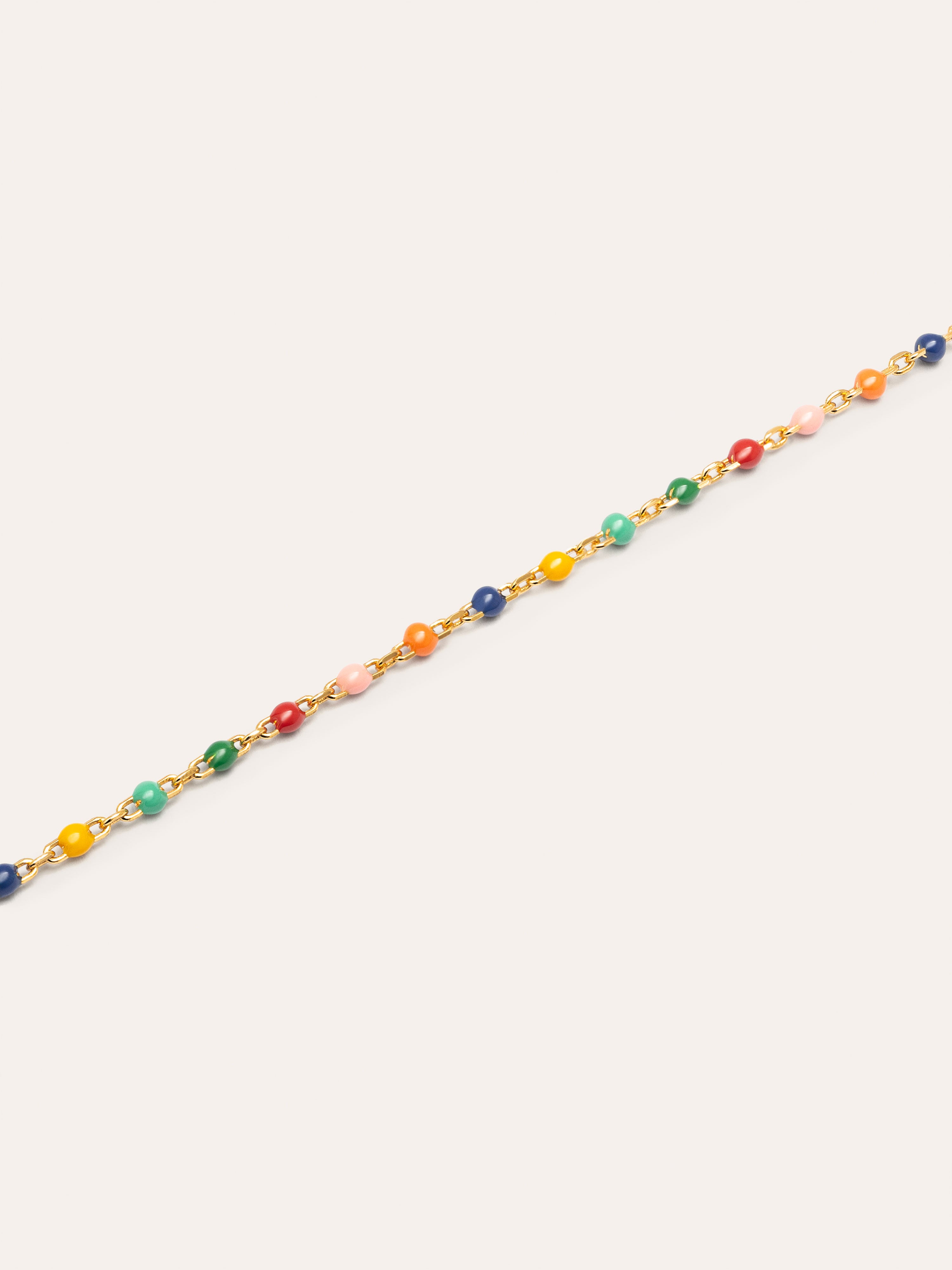 Dots Colors Enamel Gold Bracelet