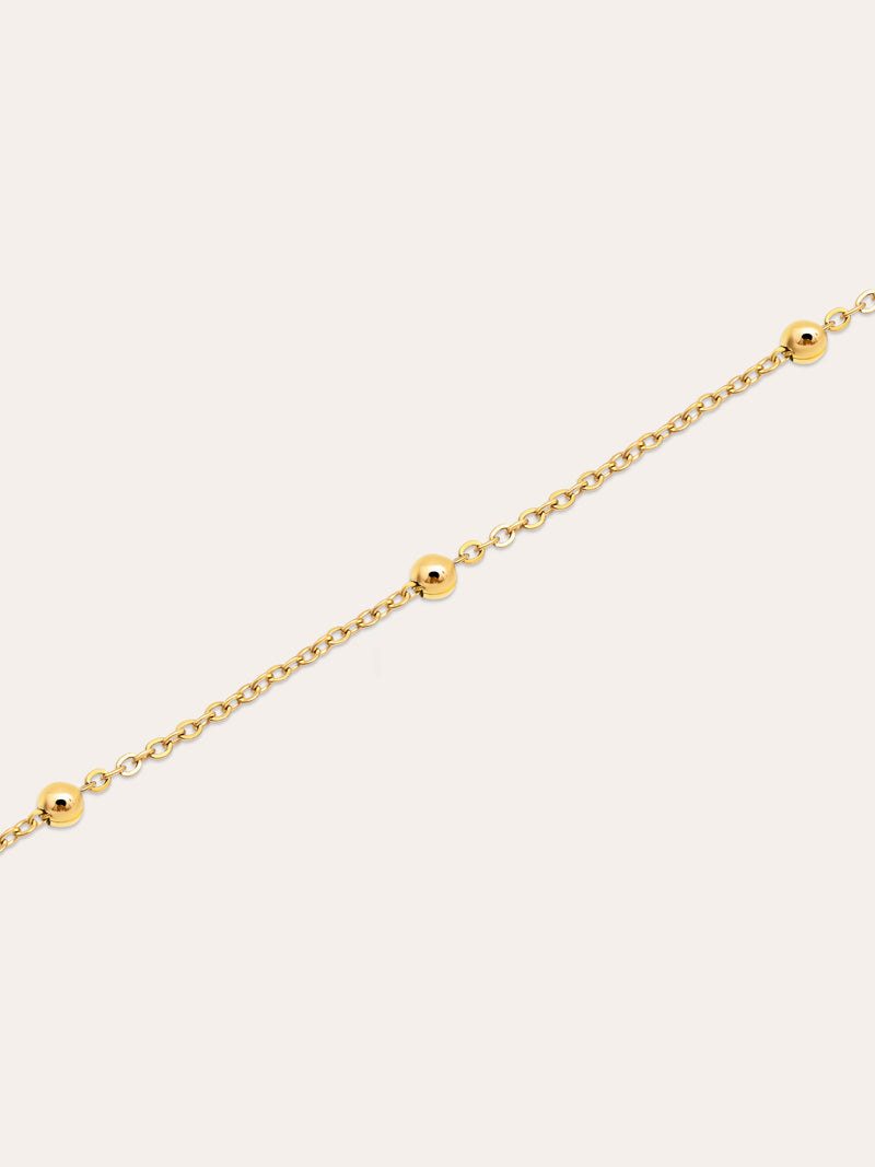 Pulseira Dots Prata Banho de Ouro