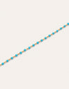 Imagen detalle de Pulseira Dots Turquoise Enamel Aço Banho de Ouro