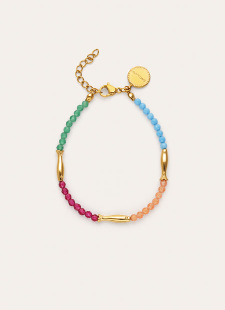 Pulsera Dye Peces Acero Baño Oro
