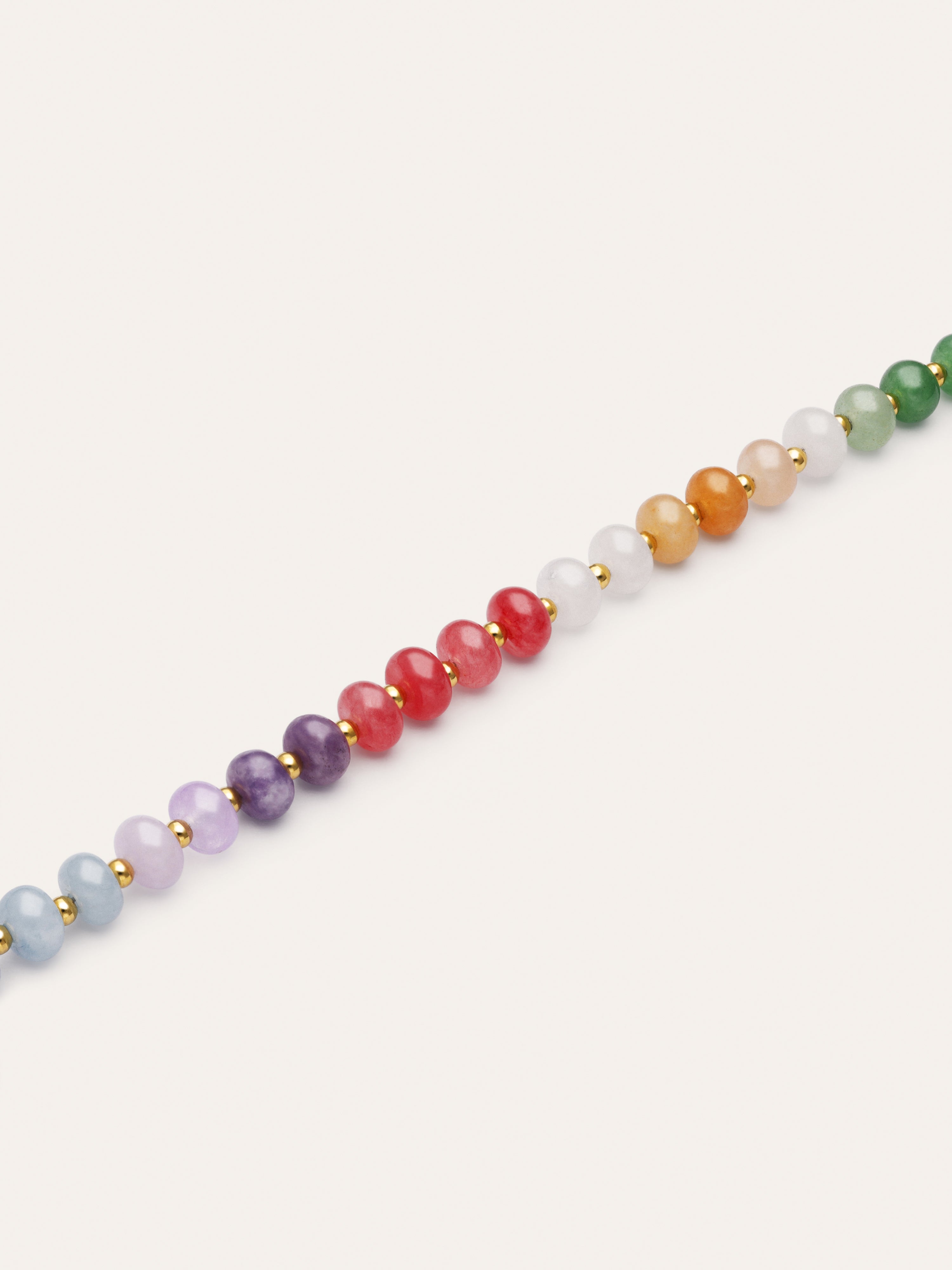 Pulsera Gummy Stones Acero Baño Oro