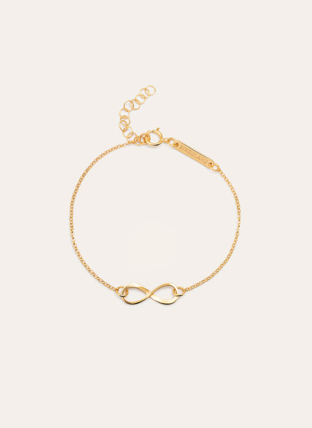 Bracelet Infini Argent Plaqué Or