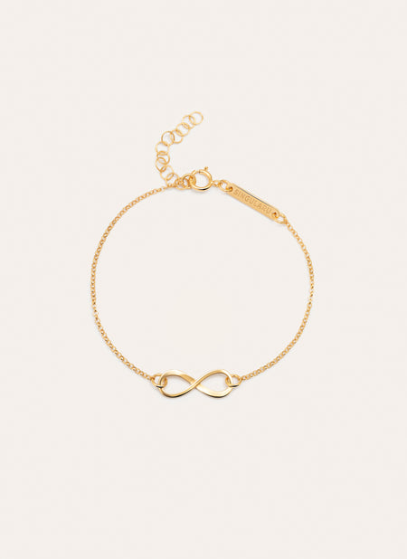 Pulsera Infinito Plata Baño Oro