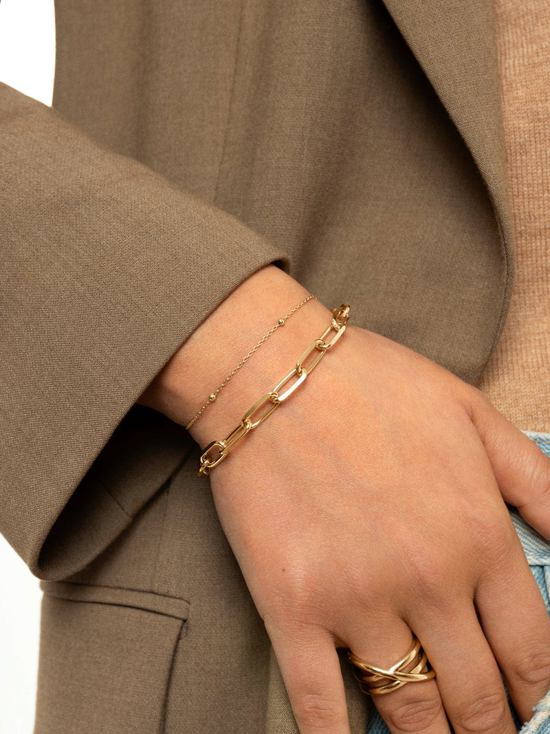 Pulseira Dots Prata Banho de Ouro