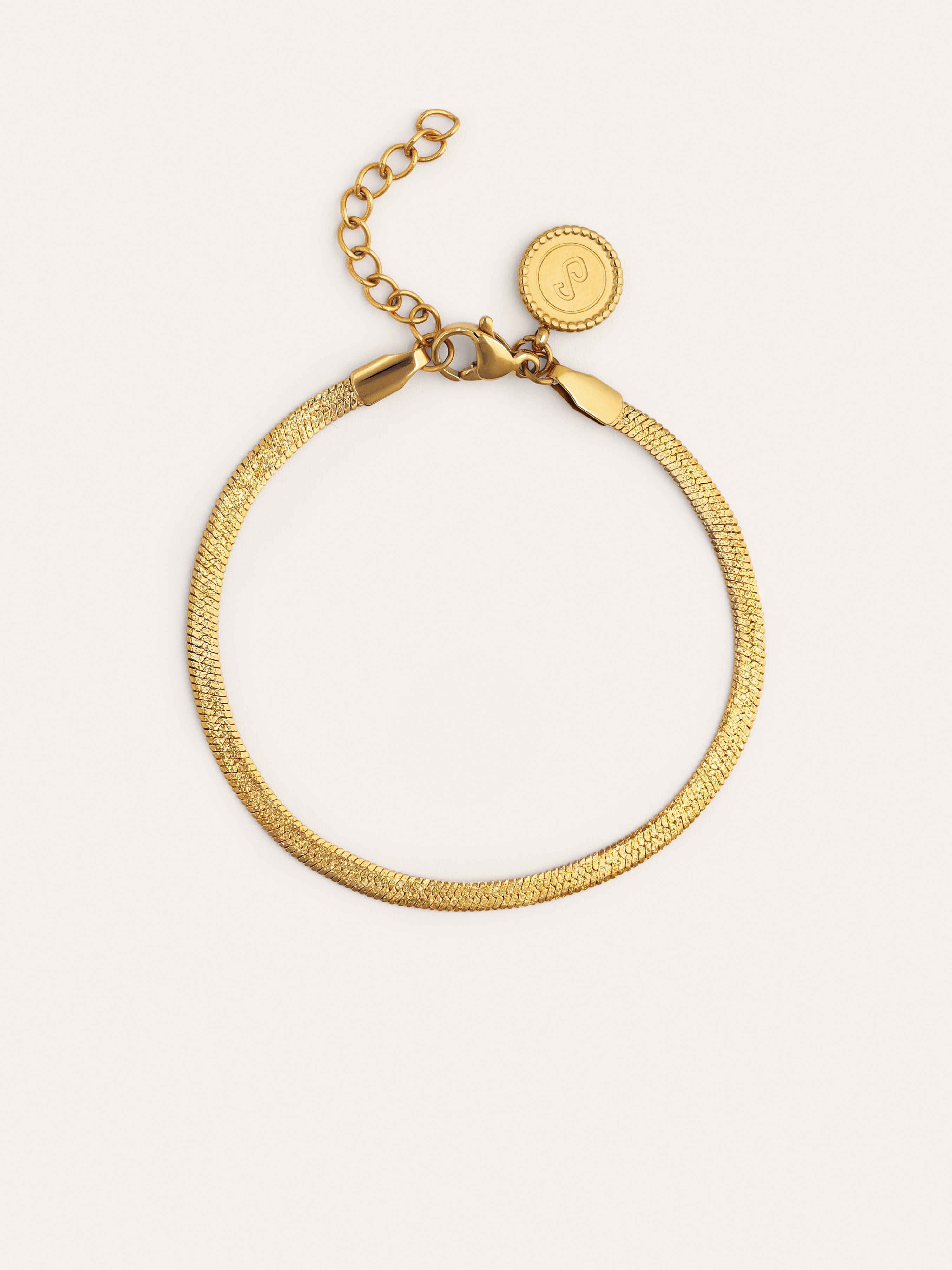 Lisse Sparkling Stainless Steel Gold Bracelet