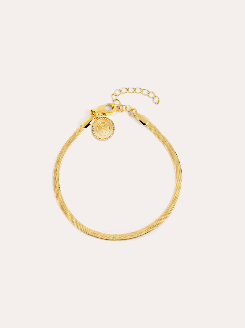 Pulseira Lisse S Aço Banho de Ouro