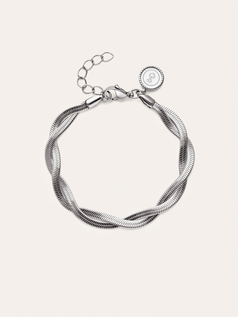 Bracciale Doppio Lisse Twister Acciaio