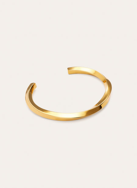 Cuff Bracelet Lizze Steel Gold Plated