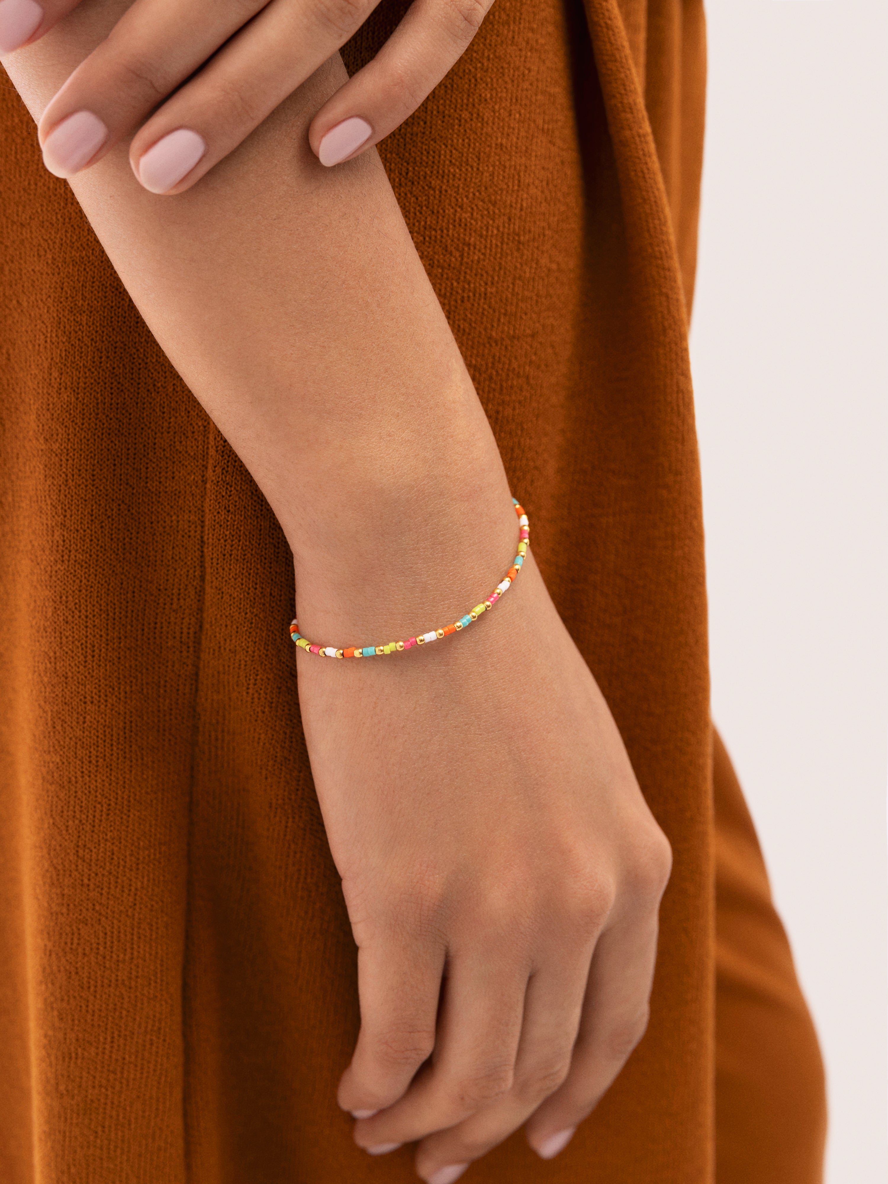Pulseira Lumi Cores Aço Banho Ouro