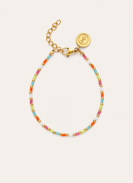 Pulseira Lumi Cores Aço Banho Ouro