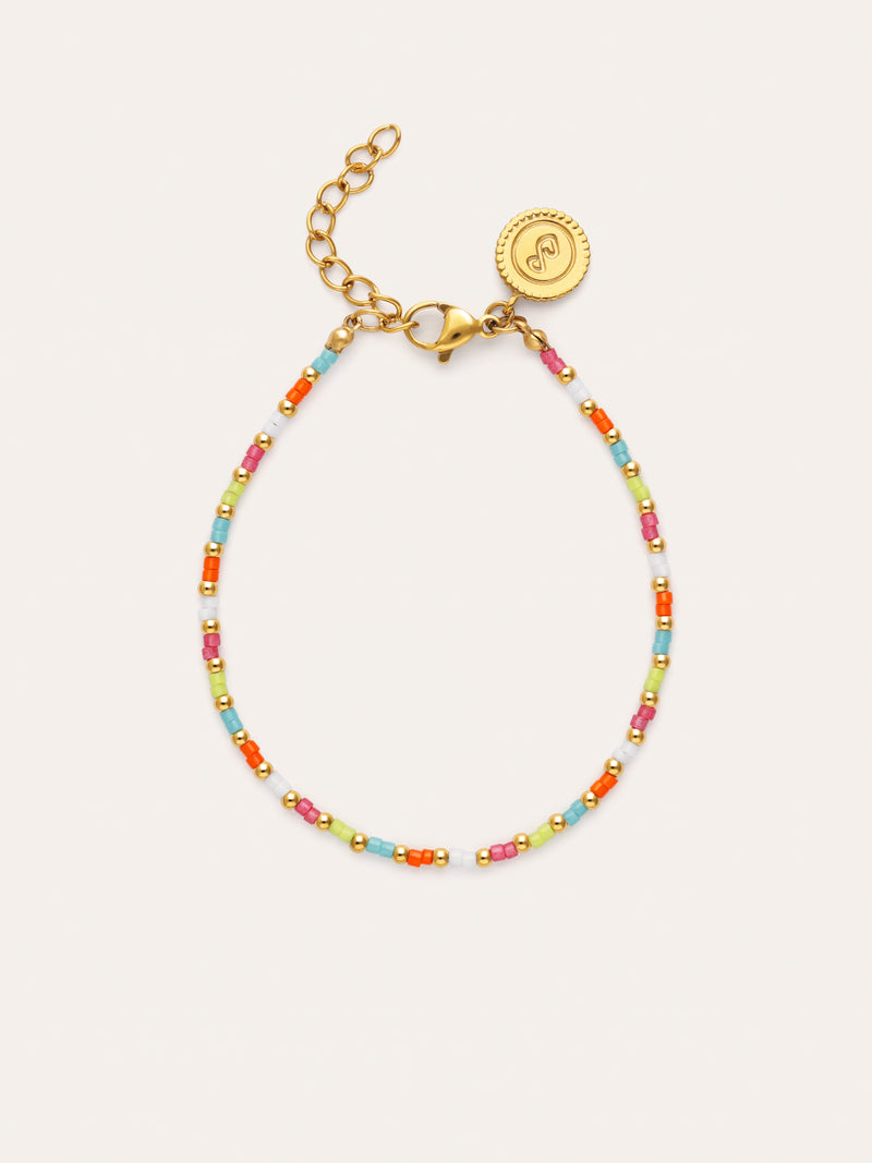 Pulseira Lumi Cores Aço Banho Ouro