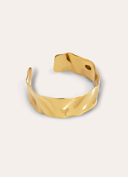 Tide Stainless Steel Gold Bracelet  