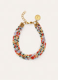 Pulseira Mawi Cores Aço Banho Ouro
