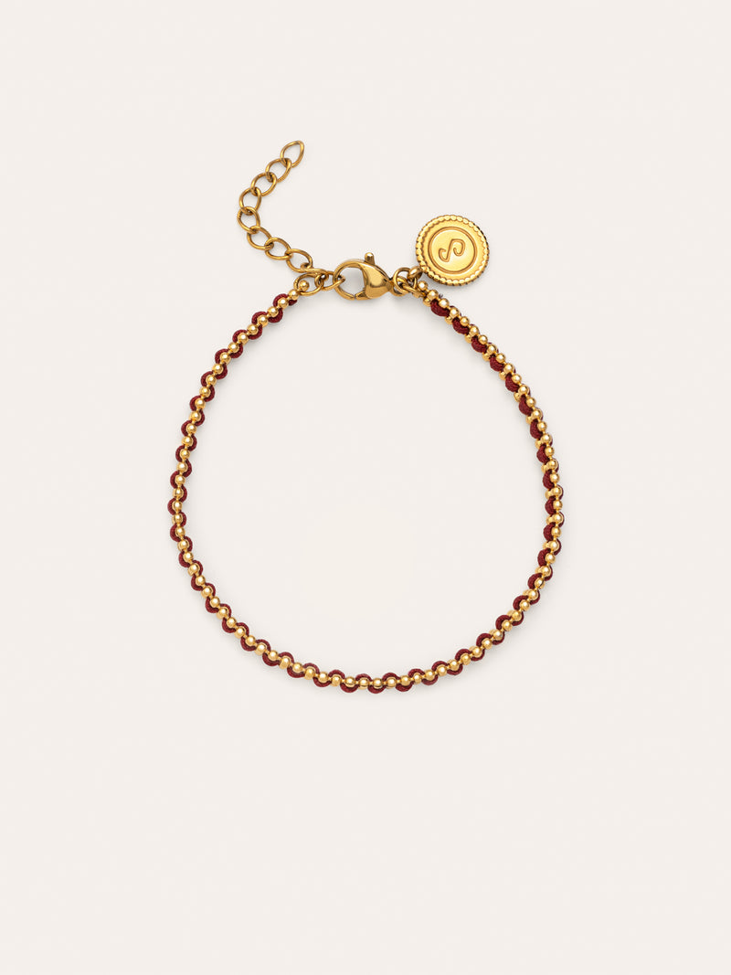 Pulsera Morgana Red Acero Baño Oro