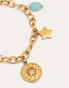 Pulsera Multicharms Acero Baño Oro