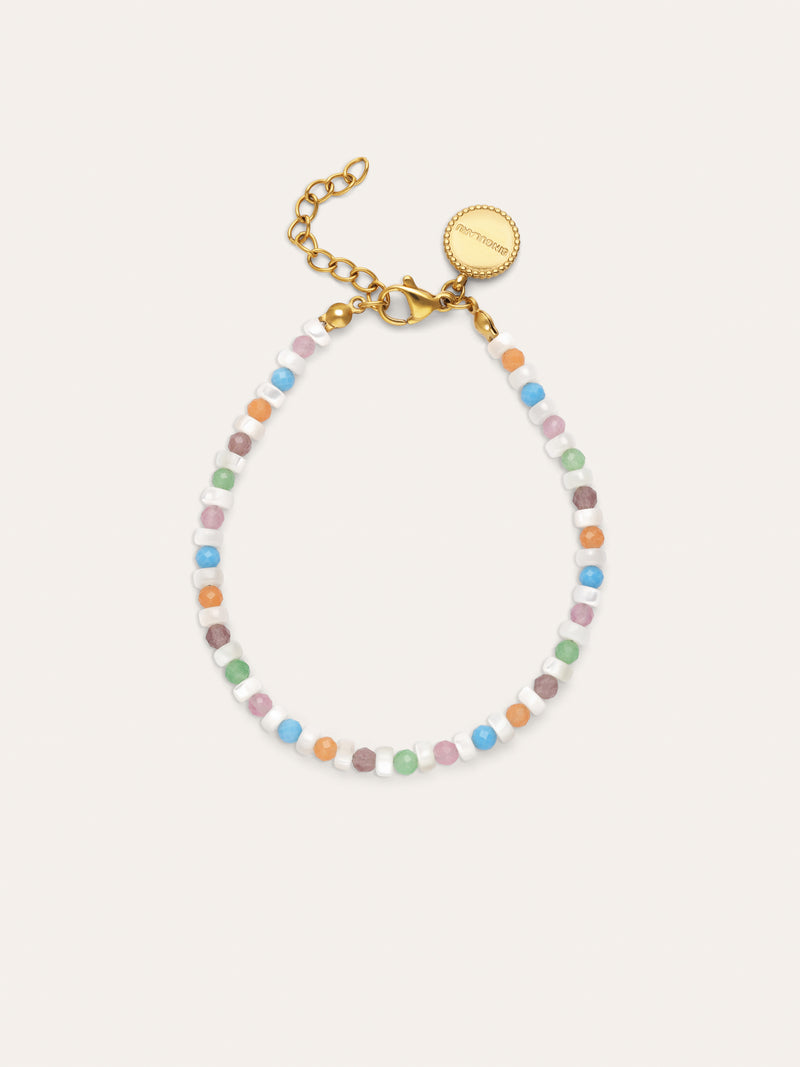 Pulsera Nacary Colors Acero Baño Oro