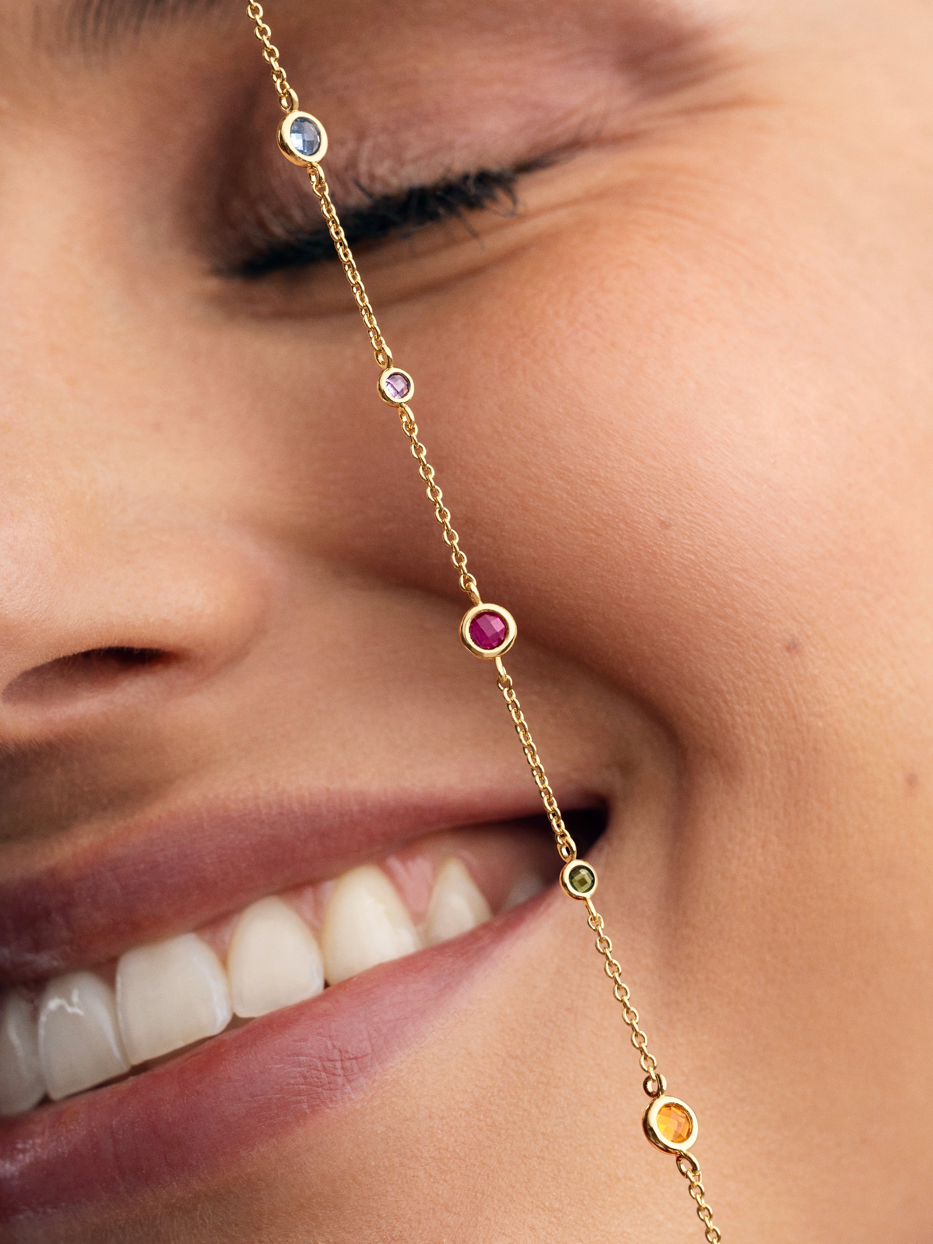 New Orbit Multicolor Armband, vergoldet