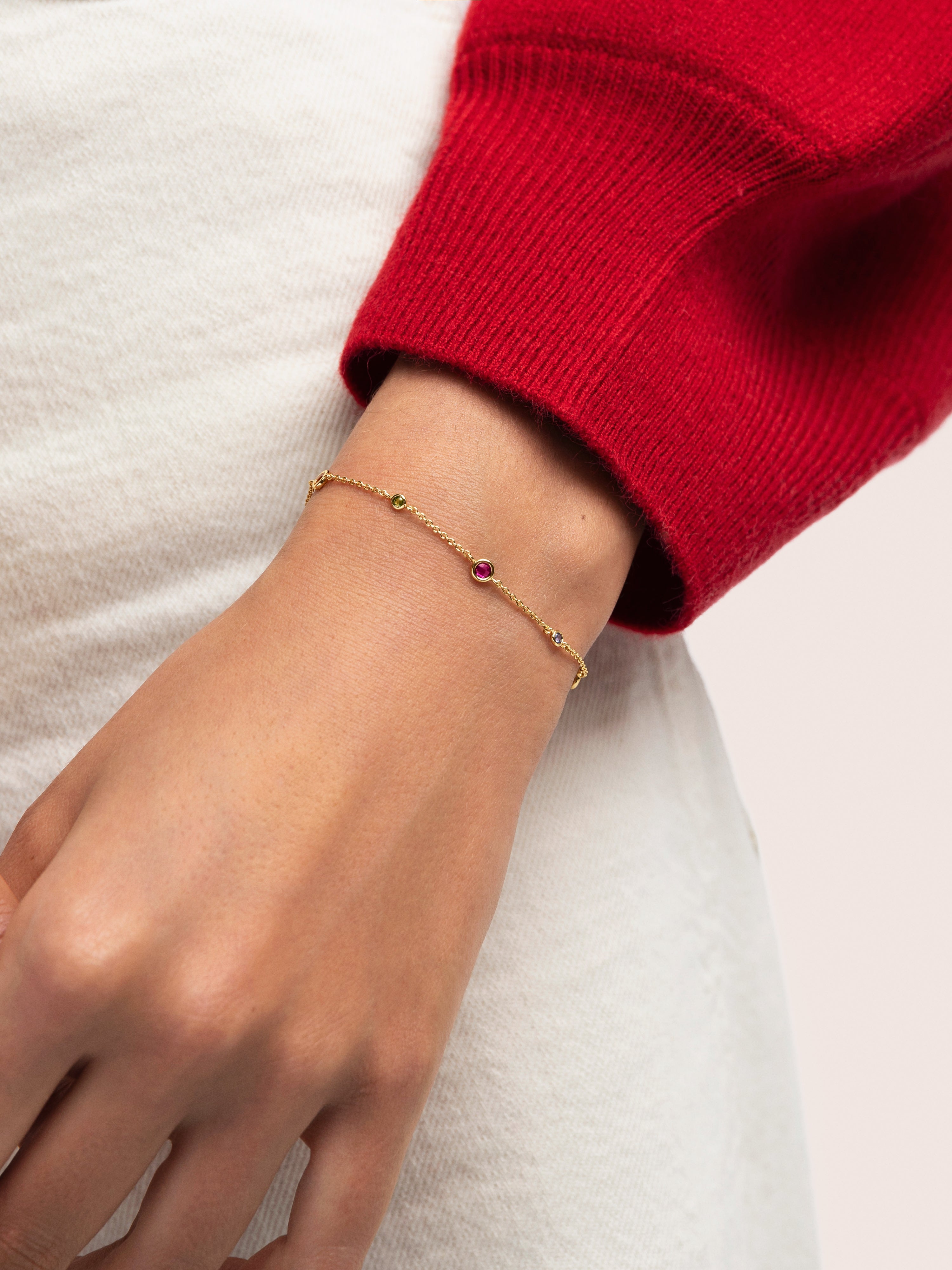 New Orbit Multicolor Armband, vergoldet