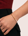 Pulsera New Pearl Acero Baño Oro