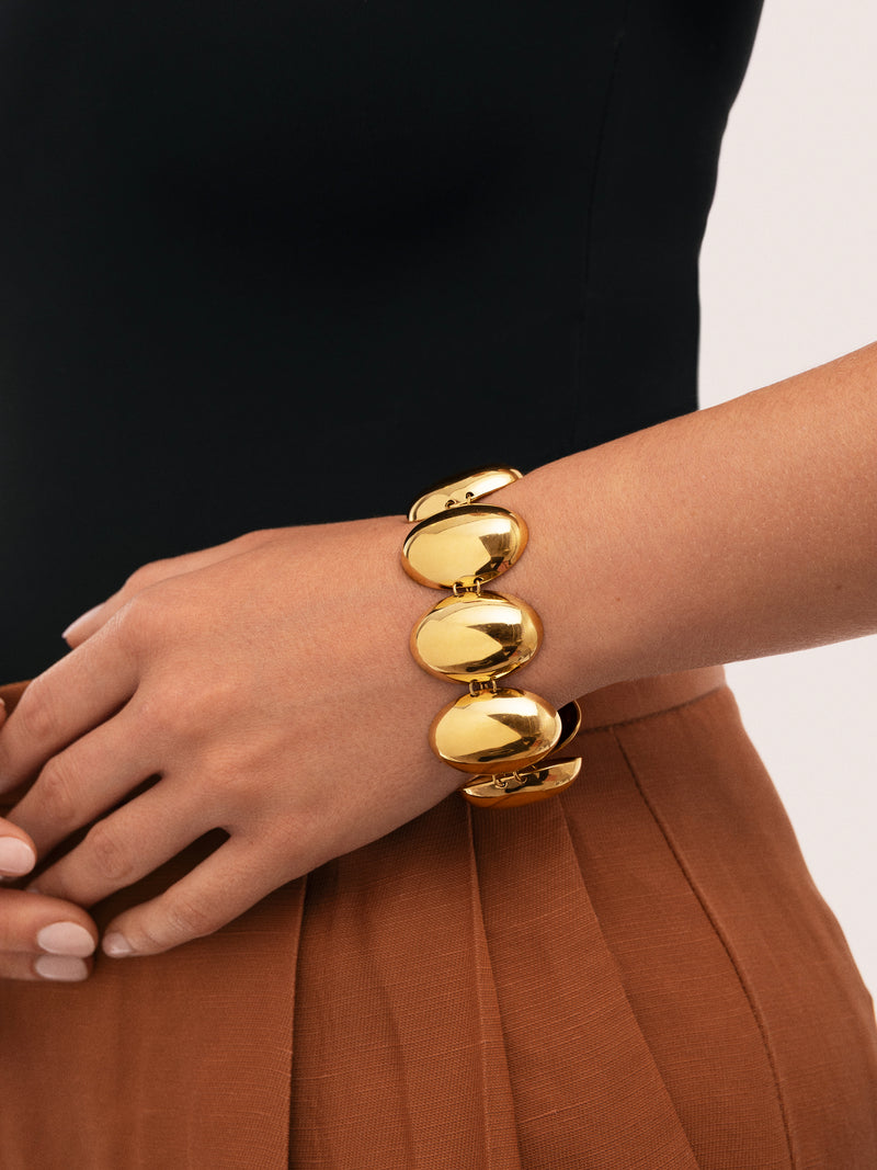 Bracelet Oceya Acier Plaqué Or