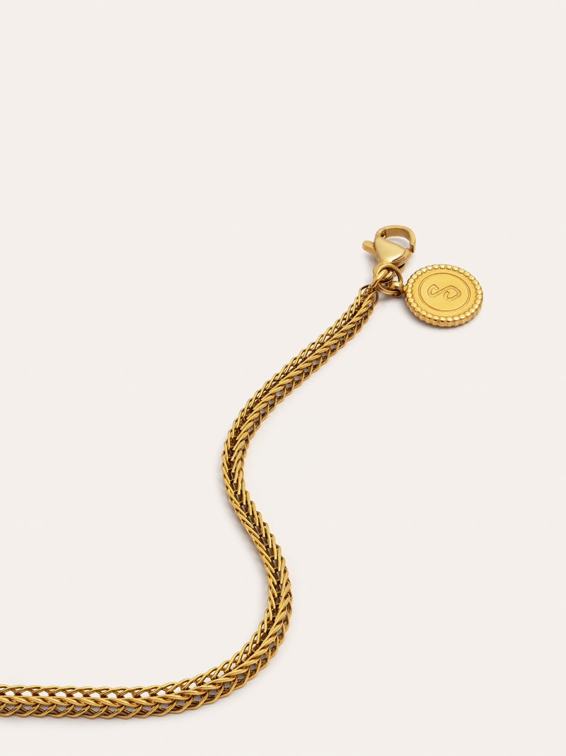 Pulseira Orlina Aço Banho de Ouro