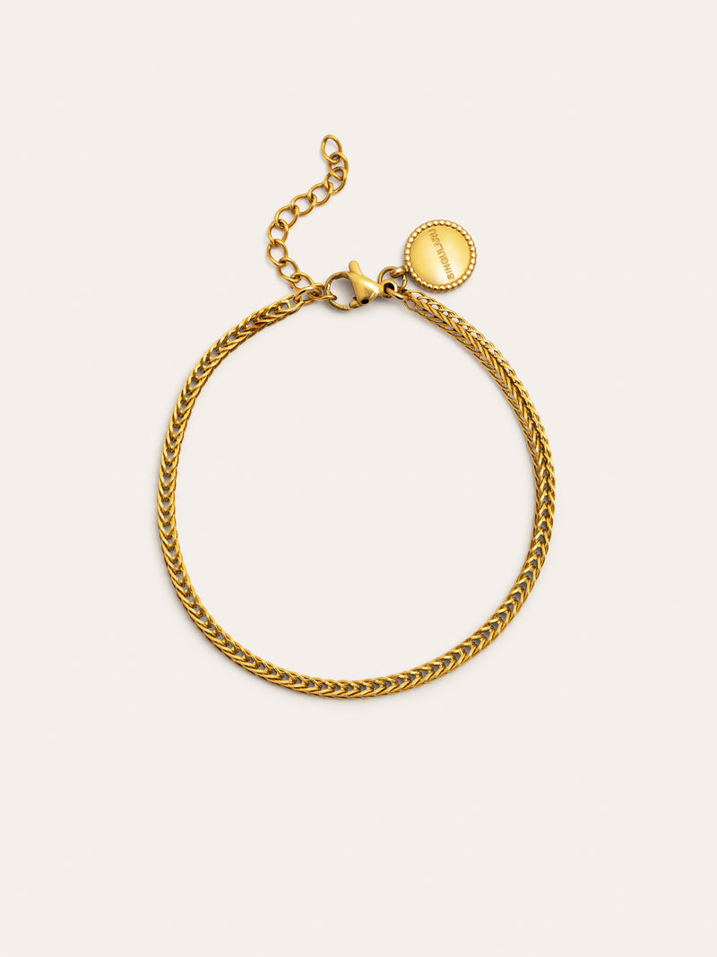 Pulseira Orlina Aço Banho de Ouro